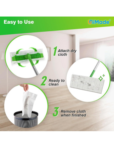 Paños de Barrido Seco UNIMADE 180 Unidades para Swiffer