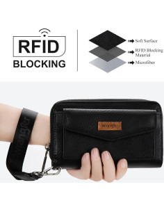 Billetera Bifold Montana West Wrangler Mujer RFID Negra 2