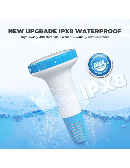 Termómetro Digital Inalámbrico HEYAXA para Piscina Azul Termómetro Digital Inalámbrico HEYAXA para Piscina Azul