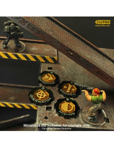 Fichas de Acción Bicolor LITKO para Warhammer y Necromunda 2