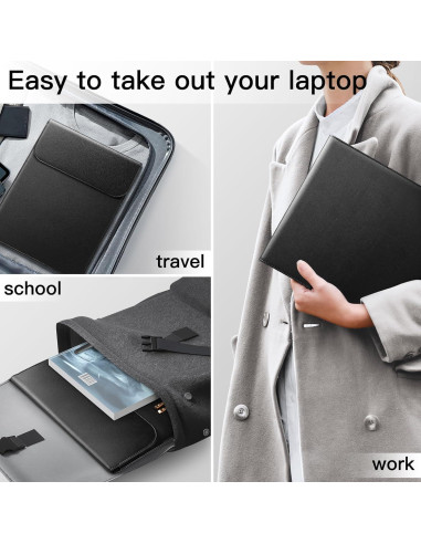 Funda delgada JETech para MacBook Air/Pro 13" Negro