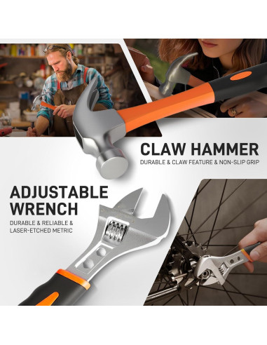 Kit de Herramientas Manuales COMOWARE 218 Pcs Naranja