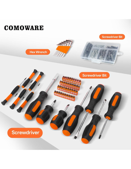 Kit de Herramientas Manuales COMOWARE 218 Pcs Naranja Kit de Herramientas Manuales COMOWARE 218 Pcs Naranja