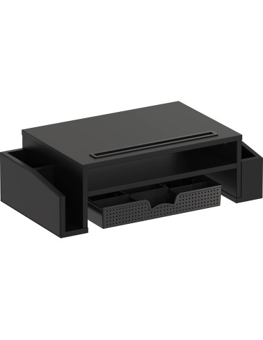 Soporte para Monitor Simple Houseware con Bandeja Ajustable Negro