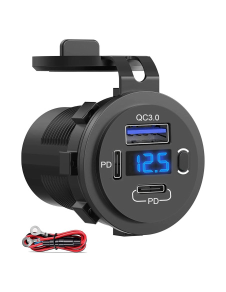 Cargador de Coche Doble USB C SUTN01111-1PC Carga Rápida 3.0 Cargador de Coche Doble USB C SUTN01111-1PC Carga Rápida 3.0
