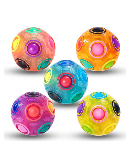 Bola de Rompecabezas Mágica Antiestrés Vdealen 7 cm - Paquete de 5 Bola de Rompecabezas Mágica Antiestrés Vdealen 7 cm - Paquete de 5