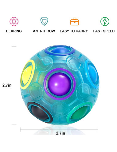 Bola de Rompecabezas Mágica Antiestrés Vdealen 7 cm - Paquete de 5