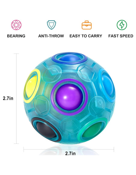 Bola de Rompecabezas Mágica Antiestrés Vdealen 7 cm - Paquete de 5 Bola de Rompecabezas Mágica Antiestrés Vdealen 7 cm - Paquete de 5