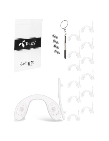 12 Almohadillas de Nariz Silicona Suave Tolaxy 40mm con Tornillo