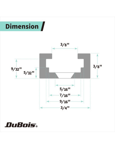 T-Rail Universal DuBois 91.44 cm Aluminio 2-Pack