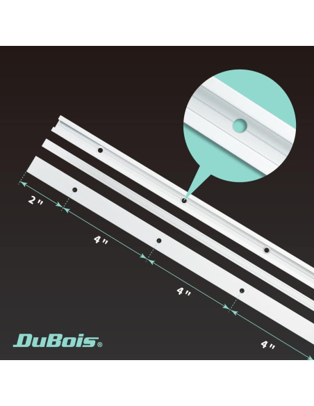 T-Rail Universal DuBois 91.44 cm Aluminio 2-Pack T-Rail Universal DuBois 91.44 cm Aluminio 2-Pack
