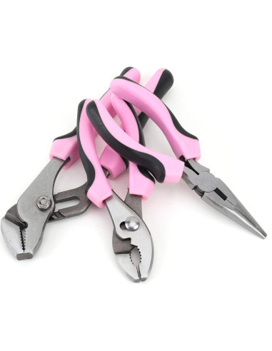 Juego de Herramientas FASTPRO Rosa 220 Piezas con Bolsa 30.48 cm