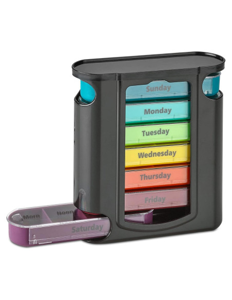 Organizador Semanal de Pastillas MEDca, 7 Compartimentos Apilables Organizador Semanal de Pastillas MEDca, 7 Compartimentos Apilables