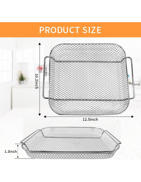 Cesta de Freidora de Aire Goodtechnical 31.75x25.91cm para Emeril Lagasse Cesta de Freidora de Aire Goodtechnical 31.75x25.91cm para Emeril Lagasse