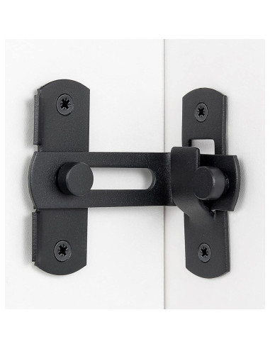 Cerradura Deslizante de Puerta INIRET Acero Inoxidable Negro Mate