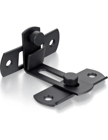 Cerradura Deslizante de Puerta INIRET Acero Inoxidable Negro Mate