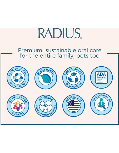 Cepillo de dientes RADIUS Totz para niños, 6 unidades, cerdas suaves Cepillo de dientes RADIUS Totz para niños, 6 unidades, cerdas suaves
