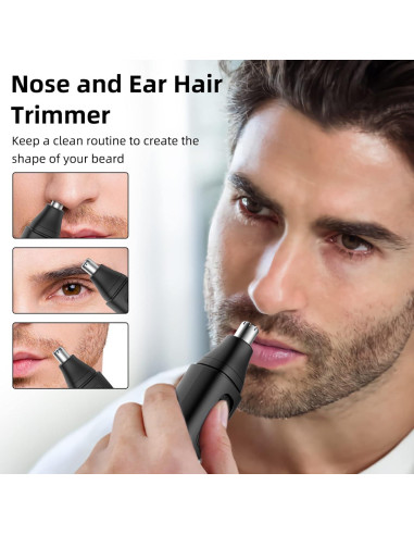 Recortador de Vello Nasal y de Oídos Recargable Shenzhen - Negro