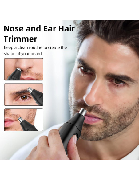 Recortador de Vello Nasal y de Oídos Recargable Shenzhen - Negro Recortador de Vello Nasal y de Oídos Recargable Shenzhen - Negro