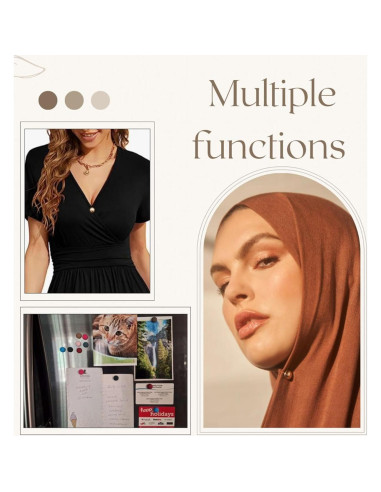 24 Pines Magnéticos Fuertes para Hijab Txameru - Coloridos