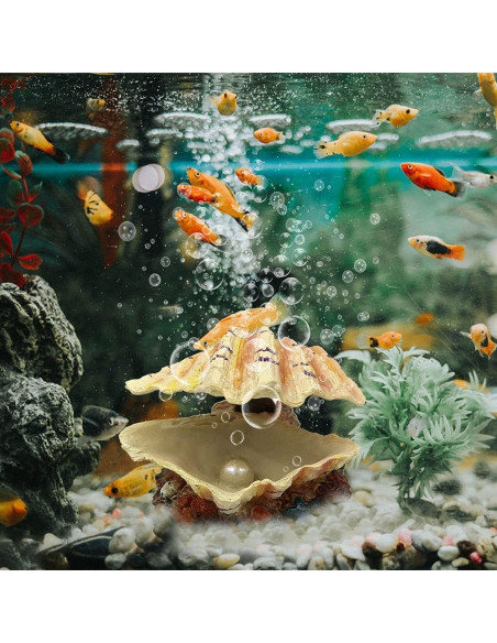 Decoración de Acuario Abnaok - Concha de Almeja Beige 13cm Decoración de Acuario Abnaok - Concha de Almeja Beige 13cm