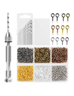 Conjunto Taladro Manual Shynek Pin Vise con 10 Brocas y 600 Ganchos