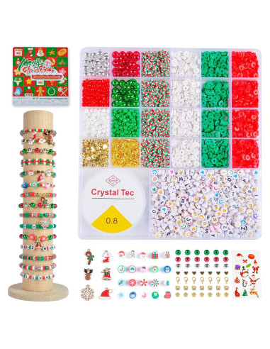 Kit de Pulsera de Amistad Navidad L'EclatDina 6000 Piezas DIY