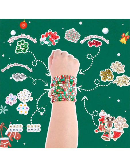 Kit de Pulsera de Amistad Navidad L'EclatDina 6000 Piezas DIY Kit de Pulsera de Amistad Navidad L'EclatDina 6000 Piezas DIY