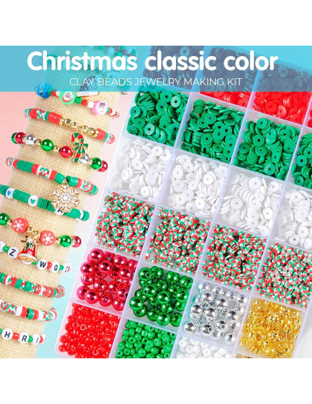 Kit de Pulsera de Amistad Navidad L'EclatDina 6000 Piezas DIY Kit de Pulsera de Amistad Navidad L'EclatDina 6000 Piezas DIY