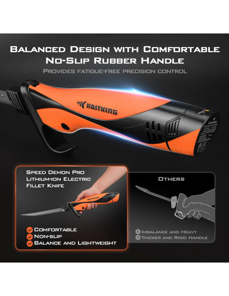 Cuchillo Eléctrico de Filetear KastKing Speed Demon Pro 2 Cuchillas Cuchillo Eléctrico de Filetear KastKing Speed Demon Pro 2 Cuchillas