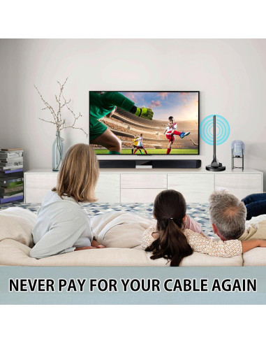 Antena Interior HDTV DTVSMARTSHOW DT012-2 4K 1080p Digital