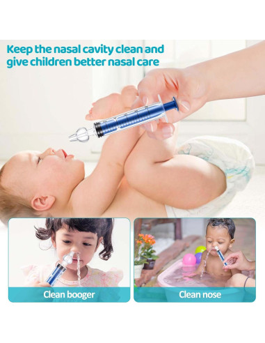 Irrigador Nasal Reutilizable LONMATO 2 Piezas Azul 10mL