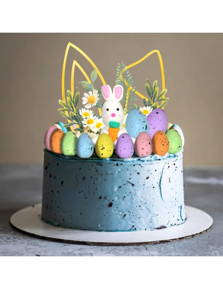 Decoraciones de pastel de Pascua DRWATE - Conejo y Zanahoria Decoraciones de pastel de Pascua DRWATE - Conejo y Zanahoria