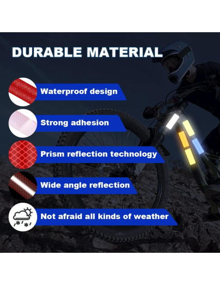Cinta Reflectante Impermeable MDOZQ 12 Piezas 4 Colores Cinta Reflectante Impermeable MDOZQ 12 Piezas 4 Colores