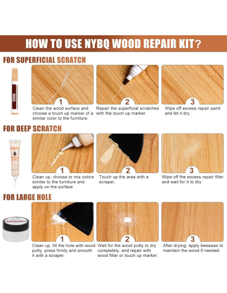 Kit de Reparación de Muebles de Madera NYBQ - 41 Piezas Kit de Reparación de Muebles de Madera NYBQ - 41 Piezas
