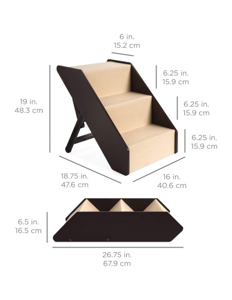 Escalera para Mascotas 3 Pasos Ajustable Mejor Opción Madera Escalera para Mascotas 3 Pasos Ajustable Mejor Opción Madera