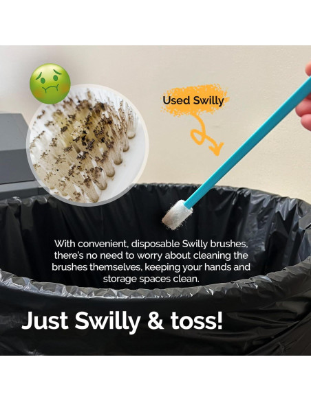 Cepillos Desechables EvaClean Swilly - Paquete de 100 - Limpieza Eficaz Cepillos Desechables EvaClean Swilly - Paquete de 100 - Limpieza Eficaz
