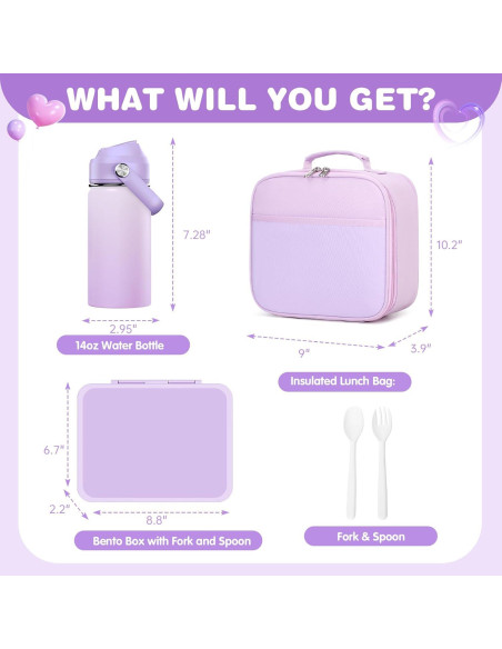 Caja Bento Bevalsa para Niños 43oz + Botella 14oz Aislada Caja Bento Bevalsa para Niños 43oz + Botella 14oz Aislada