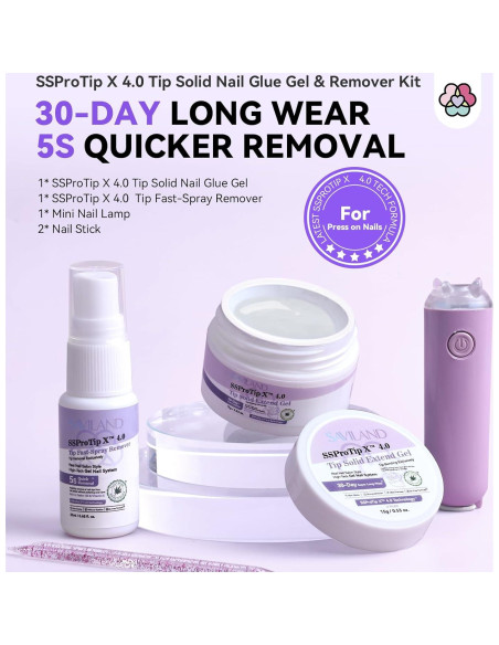Kit de Gel de Pegamento para Uñas SAVILAND con Removedor Kit de Gel de Pegamento para Uñas SAVILAND con Removedor