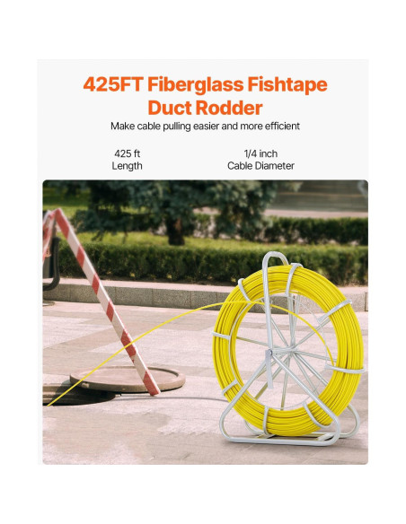 Cinta de Ducto de Fibra de Vidrio VEVOR 129.54 m x 0.64 cm Cinta de Ducto de Fibra de Vidrio VEVOR 129.54 m x 0.64 cm