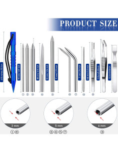 Juego de 14 Piezas de Agujas para Paracord Honoson - Acero Inoxidable 2