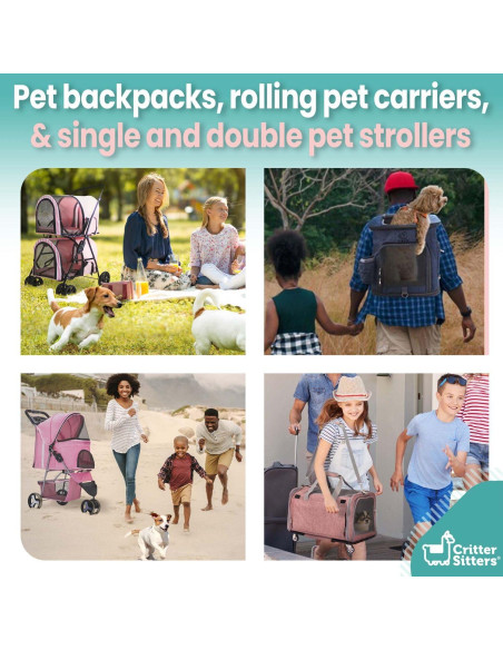 Carrito para Mascotas Critter Sitters Azul 15 kg 4 Ruedas Plegable Carrito para Mascotas Critter Sitters Azul 15 kg 4 Ruedas Plegable