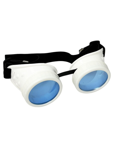 Gafas Steampunk Rave Hyper Vision UMBRELLALABORATORY UV Blancas