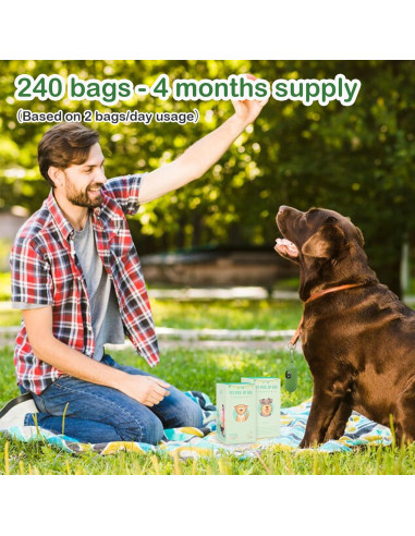 Bolsas Biodegradables para Desechos de Mascotas Lemical 240 Unidades