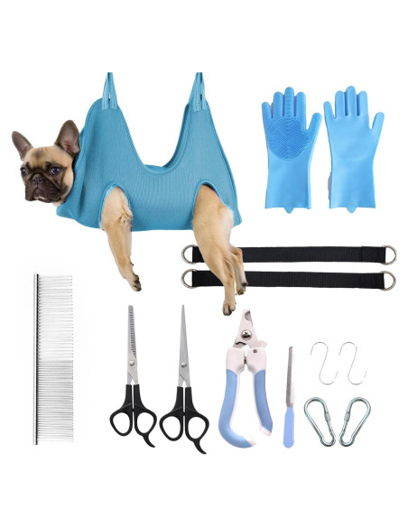 Kit de Hamaca Acicalamiento Mascotas 10 en 1 PWMENLK XS Kit de Hamaca Acicalamiento Mascotas 10 en 1 PWMENLK XS