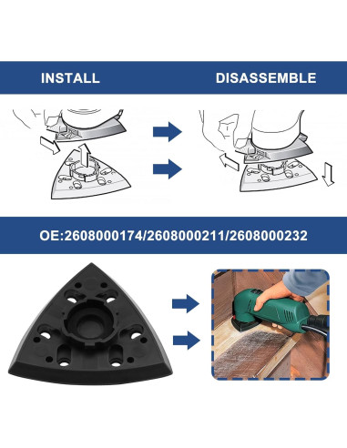 Placa de Lijado Triangular ECSiNG 90mm Compatible Bosch
