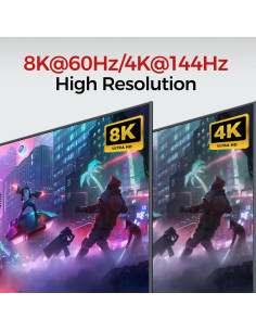 Interruptor KVM Unitek DP 8K 2 Computadoras 4 USB 3.0 2