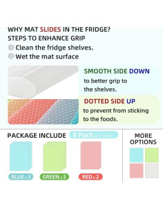 8 Alfombrillas Antideslizantes FinalNest para Refrigerador 44.96x29cm 2