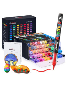 Marcadores Acrílicos Overseas 60 Colores Punta de Pincel