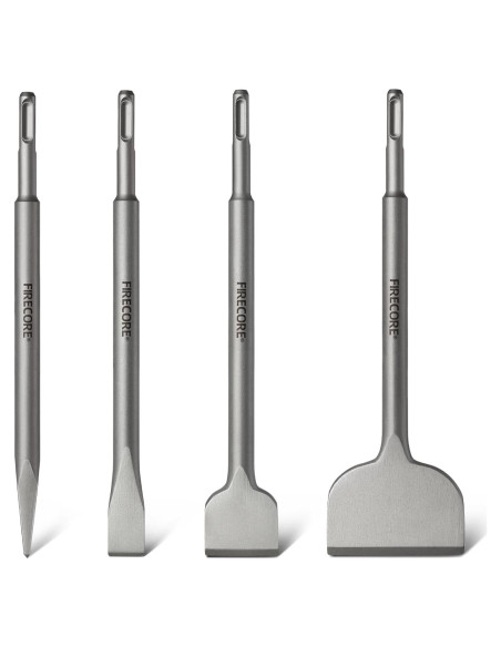 Juego de Cinceles SDS Plus Firecore 4 Piezas Acero 25.4 cm Juego de Cinceles SDS Plus Firecore 4 Piezas Acero 25.4 cm
